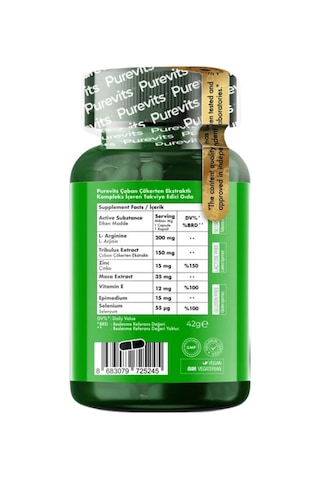 Purevits Tribulus For Men Complex 60 Kapsül