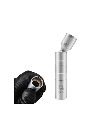 6361 Mıknatıslı Oniki Köşe Mafsallı 3/8" Buji Lokması 14 Mm