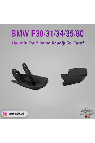 Bmw F30 / F31 / F34 / F35 / F80 Uyumlu Ön Tampon Far Yıkama Kapağı Sol Taraf