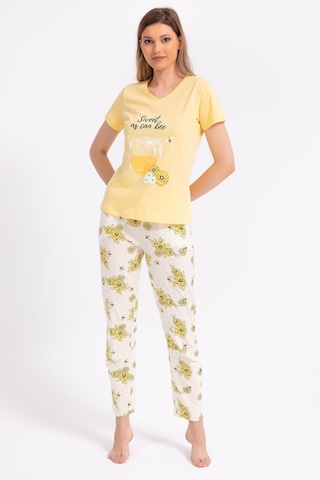 Rolypoly Sweet As Can Bee Açık Sarı Kadın Pijama Takımı 5274-29165 Açık Sarı