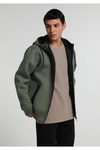 Colin's Colins Regular Fit Kapüşonlu Düz Erkek Yeşil Sweatshirt Cl1082116 Q1.v1 Grm