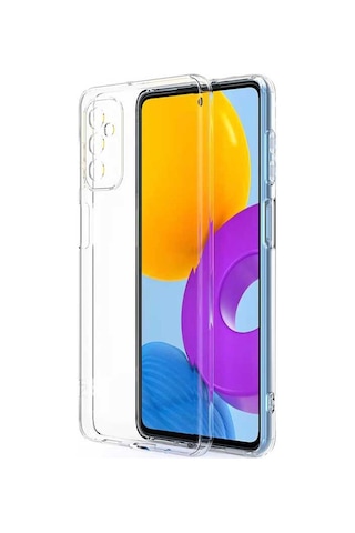 Zore Galaxy Uyumlu M52 Kılıf Msra Kamera Korumalı Süper Silikon Kapak - Renksiz Renksiz