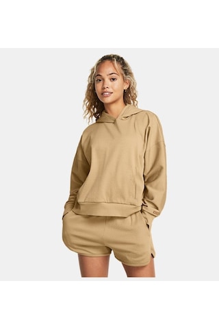 Under Armour Kadın Journey Rib Oversized Kapüşonlu Üst 1382732-263 Camel