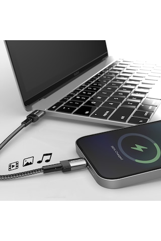 Lenyes Lc546 Usb-a To Lightning Hızlı Şarj Özellikli Data Ve Şarj Kablosu 12w 1m Siyah