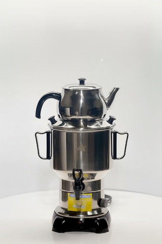 Armağan Çelik Kapaklı Semaver - 4,5 Litre - Gizli Rezistans - 430 Kalite Paslanmaz Çelik - Model 163377132117