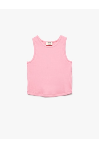 Koton Pamuklu Kolsuz Bisiklet Yaka Basic Crop Atlet Pembe 5skg30029ak Gül