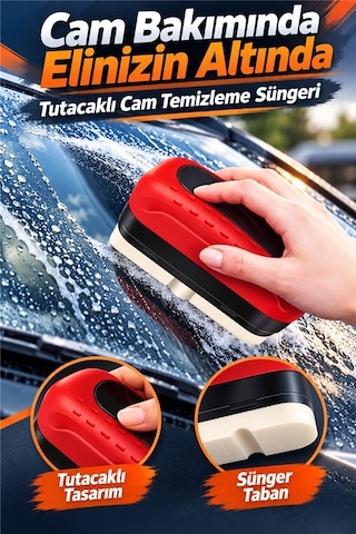 Mucit Home Araç Yağ Filmi Temizleme Süngeri Kuş Pisliği Yağmur Çamur Temizleme Süngeri Cam Ayna Parlatıcı