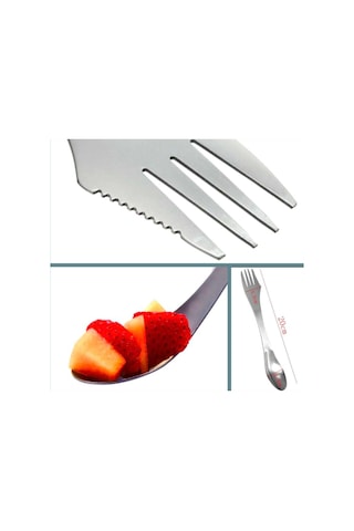 Omeniv 304 Çelik Çatal Bıçak Kaşık Çadır Kamp Outdoor
