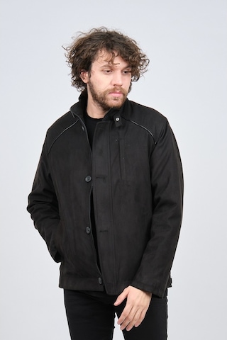 By Serco Erkek Deri Biyeli Klasik Kaban 0620680 Siyah-Siyah