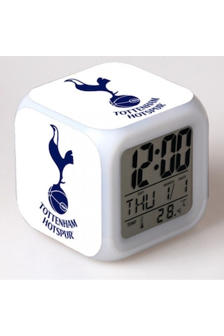 Besthome1 Küçük Boy Mini Led Stitch Anime Dijital Çalar Saat - 7 Renkli Led Işık, Gece Lambası Ve Termometre