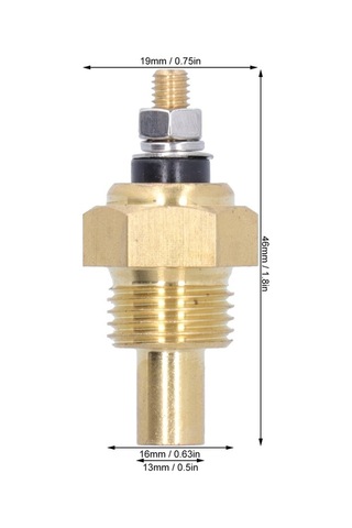 Besthome1 Brass Su Sıcaklığı Sensörü - 3tne78/82/4tnv94 Vb. Dayanıklı, Performanslı, Excavator Onarımı İçin