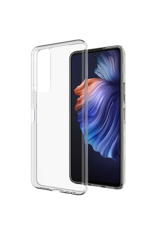 Tecno Camon 18 Kılıf Zore Süper Silikon Kılıf Renksiz