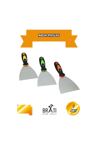 Profesyonel Macun Spatulası Dayanıklı Esnek Yapı Tamir Sıva Alçı Yüzey Düzeltme Aleti 4'lü Set