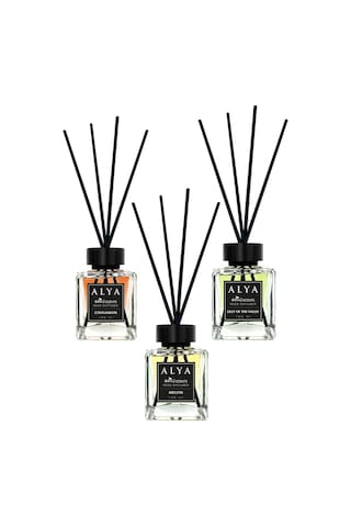 Alya Nature's Scents Cinnamon  + Melon + Lilly Of The Valley Bambu Çubuklu Oda Kokusu 3 x 100 ML 