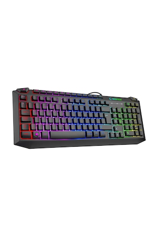 Kb-r310 Broker Siyah Usb Gökkuşağı Zemin Aydınlatmalı Oyuncu Klavye + Mouse Set Optik
