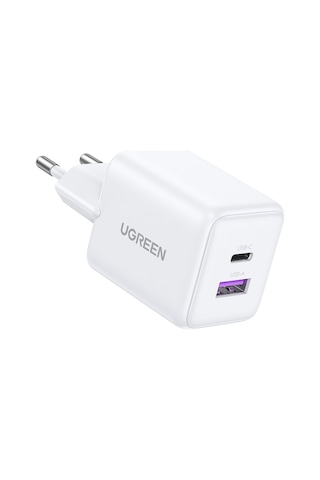 Ugreen 30w 2 Portlu Hızlı Şarj Cihazı Beyaz