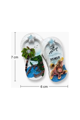Magnet Kemer Türkiye Kaplumbağalı Turistik Hediyelik Buzdolabı Magneti
