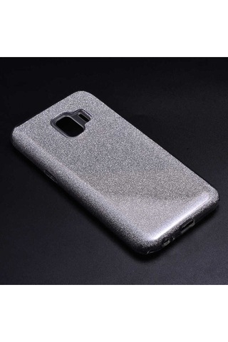 Samsung Uyumlu Galaxy J2 Core Kılıf Zore Shining Silikon Gümüş