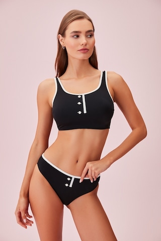 Suwen Retro Bikini Alt Sb24750847 Siyah