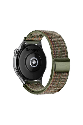 Rongep Huawei İle Uyumlu Fabric Loop 22mm Kordon Gt6/gt6 Pro/gt5/gt5 Pro/gt4/gt3/gt3 Pro 46mm İçin Cırt Cırt Tasarım Yumuşak Ve Konforlu Gt6 Kordon Rahat Yapılı Terletmeyen Gt6 Kayış -orange Sku: S