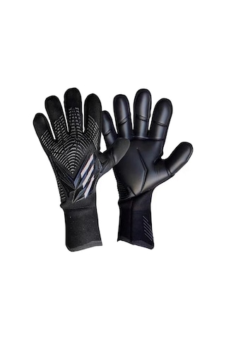 Yetişkin Kaleciler ve Çocuk Oyunları İçin Profesyonel Kaleci Futbol Eldivenleri Siyah