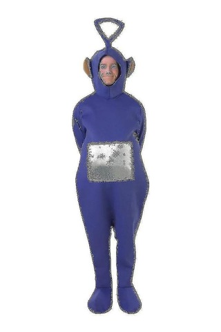 4 Renk Teletubbies Rolü Yetişkin Komik Kostüm M Mor