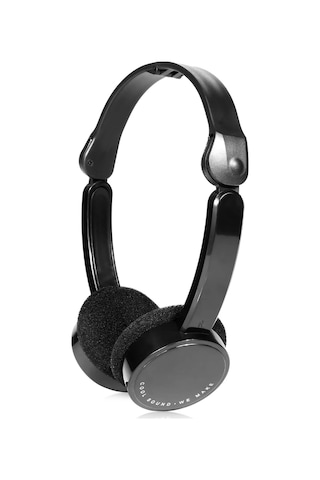 Mufunye Kollu Katlanabilir Kulaküstü Kulaklık T-111 Siyah Logo'lu - 27mm Hoparlör, 32ohm, 20-20000hz