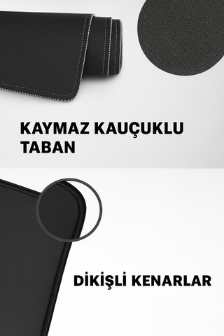Sarı Lacivert Mouse Pad Kaydırmaz Dikişli Mousepad
