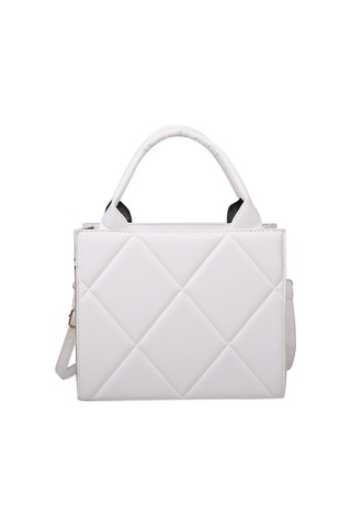 Didadodo Şık, Elmas Detaylı Beyaz Tote Çanta -birinci Sınıf Beyaz