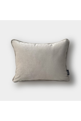 "taupe" Kadife Düz Kırlent Kılıfı - 30x40 Krem