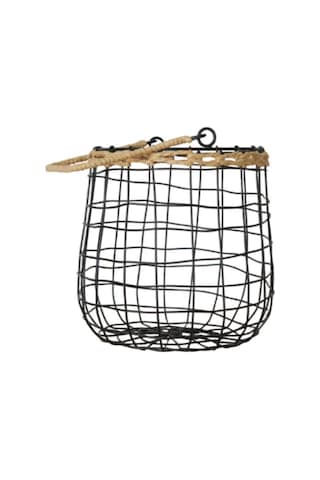 Homyl Avlu İç Ve Dış Mekan Oteli Için Duvara Asılan Sepet Siyah