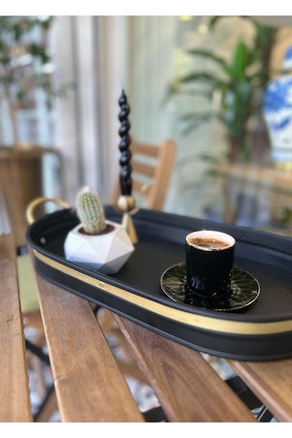 The Mia Galvin Tepsi Siyah 54x24 cm