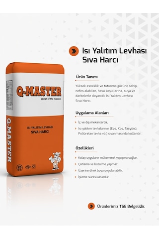 Q-master Isı Yalıtım Levhası Sıva Harcı