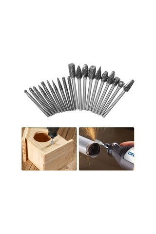 Xindoker 20 Adet Tungsten Carbide Testere Dişli Ahşap File Seti - Farklı Tip Ve Boyutlar, Plastik Kutu İle