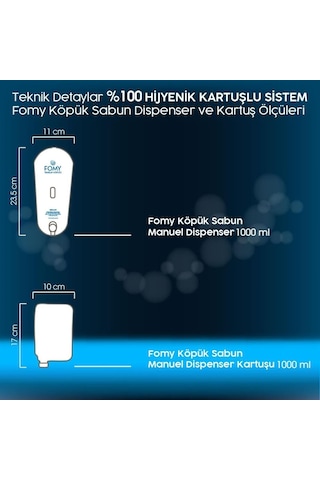 Fomy Köpük Sabun Gagalı Beyaz Dispenser 1000 Ml-80