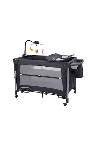 Smart Fold Anne Yanı Oyun Parkı 60 X 104 Cm Gri