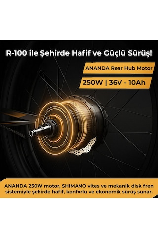 Roxform R-100 Elektrikli Katlanabilir Bisiklet 20 İnç Şehir Bisikleti Mat Mavi