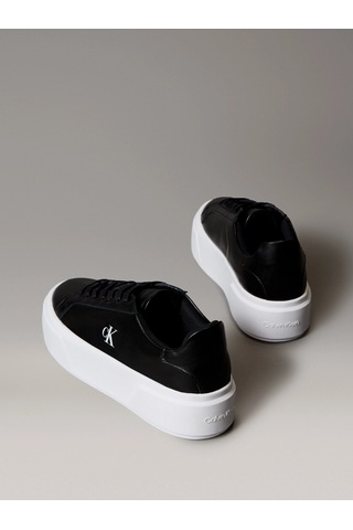 Calvin Klein Flatform Bağcıklı Deri Kadın Siyah Sneaker Yw0yw01928-beh Siyah
