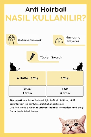 Vitpaw Malt Paste Tüy Yumağı Kontrolü ve Sindirim Desteği Kedi Malt Macunu 100 G