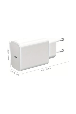 Honeybeeshop İphone 15 16 İçin 20w Usb-c Şarj Adaptörü + 2 Metre Veri Kablosu İpad Pro Air Mini Uyumlu