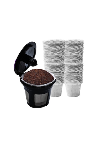 Ruicoo Yeniden Kullanılabilir K-cup İçin 100'lü Paket Çevre Dostu Kahve Filtre Kağıdı - Pratik Ve Kolay Beyaz