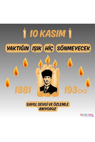 10 Kasım Okul Pano Süsü 7