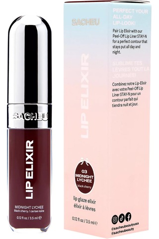 Sacheu Lip Elixir 3 Ü 1 Arada Renkli Dudak Parlatıcı 04 Midnight Lychee 3.5ml 04 Midnight Lychee