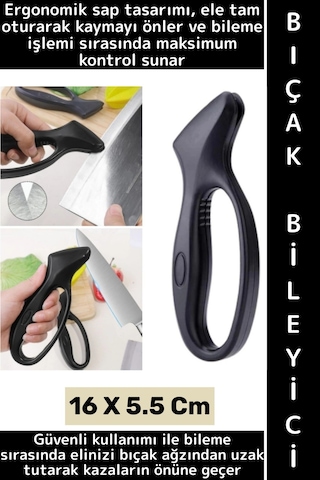 Ergonomik Yüksek Kaliteli Paslanmaz Çelik Kaymaz Güvenli Kullanım Kompakt Manuel Bıçak Bileme Aleti