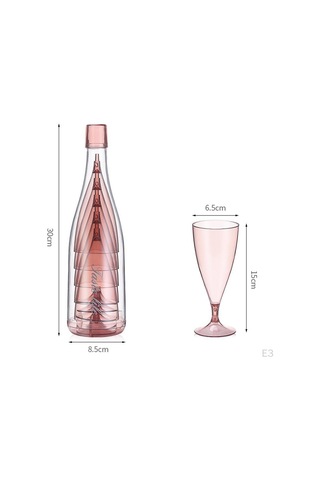 Mavi Seyahat Şampanya Bardakları İçecek Kokteyli Saklama Şişesi