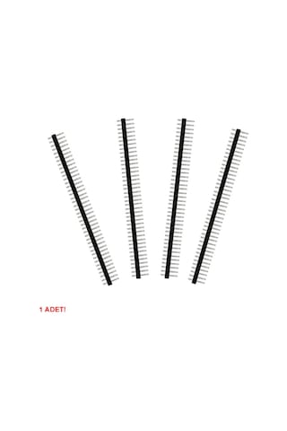 5 Adet 1x40 Pin Erkek Header Tek Sıra 2.54mm 180 Derece Kırılabilir Bölünebilir Konnektör Soket