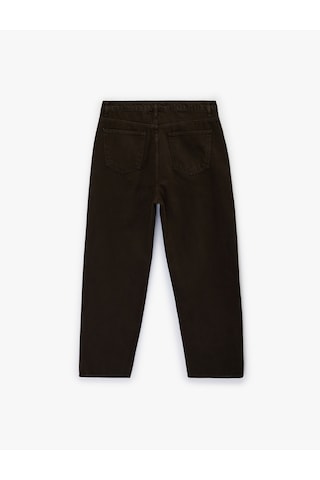 Koton Regular Fit Beş Cepli Pamuklu Bol Baggy Jean Pantolon Kahverengi 6sam40116nd Kahverengi