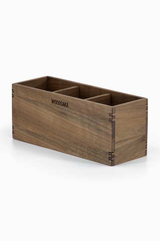Woodsaka - Reka Ayarlanabilir Üç Bölmeli Kalem Kutusu - Ceviz