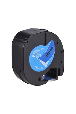 Skycity Dymo Lt-100h Uyumlu Manuel Etiket Bandı - 91205 Model, 12mm Genişlik, 4m Uzunluk, Mavi Renk