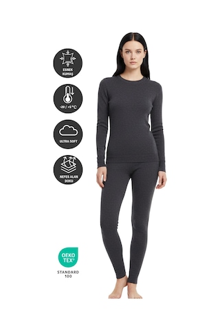 Thermoform Artica Unisex Termal İçlik Set Antrasit Renkli